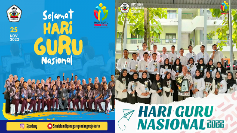 PERINGATAN HARI GURU NASIONAL 2022 DI SMAS ISLAM DIPONEGORO GONDANG